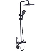 Душевая система Boch Mann Vettorre B TS с термостатом Черная арт-BM9651 — фото 1, Душевые стойки