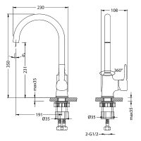 Смеситель для кухни Lemark Evitta Хром арт-LM0505C — фото 2, Смесители для кухни