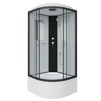 Душевая кабина Niagara Classic NG-6708-14 (90х90х215) высокий поддон(40см),черный,стекло прозрачное, арт-6.7081414E7 — фото 1, Душевые кабины