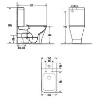 Товар: Унитаз компакт AQUAme без бачка с сиденьем Микролифт арт-AQM1005 - фото 2 Унитаз компакт AQUAme без бачка с сиденьем Микролифт арт-AQM1005 — фото 2, Напольные унитазы