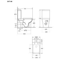 Унитаз компакт Bond Cube с бачком и сиденьем Микролифт арт-F07-00 — фото 7, Напольные унитазы