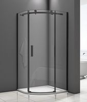 Товар: Душевой уголок Good Door Galaxy R-100-C-B 100x100 профиль Черный стекло прозрачное арт-ГЛ00017 - фото 2 Душевой уголок Good Door Galaxy R-100-C-B 100x100 профиль Черный стекло прозрачное арт-ГЛ00017 — фото 2, Душевые уголки четверть круга