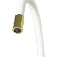 Смеситель для кухни Lemark Comfort Золото Белый арт-LM3075G-White — фото 3, Смесители для кухни