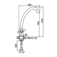 Смеситель для кухни Ledeme H27 4927L Хром арт-516140 — фото 2, Смесители для кухни