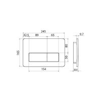 Клавиша смыва Iddis Unifix Черная матовая арт-UNI10B0i77 — фото 2, Кнопки смыва