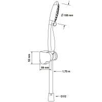 Душевой гарнитур Swedbe Hermes Черный матовый арт-5135B — фото 2, Душевые гарнитуры на держателе