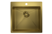 Granula-, стальная кухонная мойка арт-5151, ЗОЛОТО САТИН — фото 1, Кухонные мойки