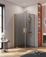 Душевой уголок CEZARES арт-SLIDER-A-2-90/100-GRIGIO-BORO — фото 1, Квадратные душевые уголки