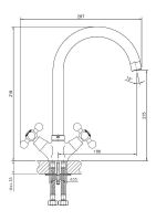 Товар: Смеситель для кухни Haiba Сатин арт-HB4119-5 - фото 2 Смеситель для кухни Haiba Сатин арт-HB4119-5 — фото 2, Смесители для кухни