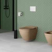 Унитаз Ambassador Nord подвесной Темно-бежевый матовый без сиденья арт-133T20501 — фото 6, Подвесные унитазы