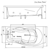Акриловая ванна BellSan Милен 170x90 R без гидромассажа арт-4627171531605 — фото 3, Акриловые ванны