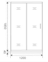 Душевая дверь Good Door Latte WTW-120-C-WE 120 профиль Белый стекло прозрачное арт-ЛА00009 — фото 3, Раздвижные душевые двери