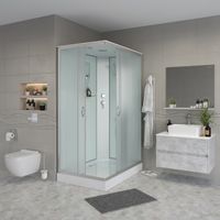 Душевая кабина Niagara Classic NG-43185-14Q (110х80х215) низкий поддон(13см),стекло матовое,3 места арт-431853Q — фото 1, Душевые кабины