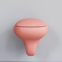 Унитаз Ambassador Diamond подвесной Розовый матовый с сиденьем Микролифт арт-123T20901R-122T20901 — фото 4, Подвесные унитазы