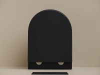 Унитаз Ceramicanova UP Rimless подвесной Черный матовый с сиденьем Микролифт арт-CN4007MB — фото 14, Подвесные унитазы