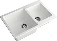 GRANFEST Мойка PRACTIK 780K 2 чаши 780*510мм иней арт.GF- арт-P-780K иней — фото 1, Кухонные мойки