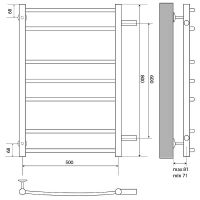 Товар: Водяной полотенцесушитель Melodia della vita Classica 50x80x1 П7 Графит арт-MTRCA5080gt - фото 2 Водяной полотенцесушитель Melodia della vita Classica 50x80x1 П7 Графит арт-MTRCA5080gt — фото 2, Водяные полотенцесушители
