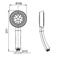 Ручной душ Caprigo Parts Бронза арт-99-506-vot — фото 2, Лейки для душа