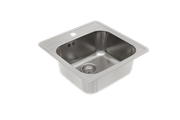 Мойка для кухни MORE 20 NAT-90 490 X 500 в комплекте с сифоном 1130550, арт-1151258.0 — фото 4, Кухонные мойки