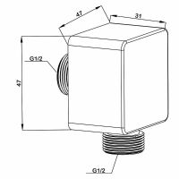 Шланговое подключение Swedbe Platta Хром арт-5508 — фото 2, Шланговые подключения