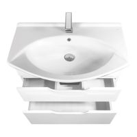 Тумба LAGUNA PLUS, 85 см, подвесная/напольная, 2 ящика, с опорами, белый глянец арт-99.0107 — фото 10, Тумбы под раковину