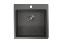 Granula-, стальная кухонная мойка арт-5151, ГРАФИТ МАТОВЫЙ — фото 1, Кухонные мойки