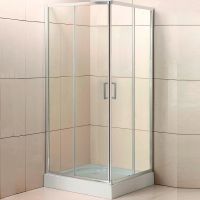 Душевой уголок BelBagno Uno 85х85 профиль Хром стекло прозрачное арт-UNO-195-A-2-85-C-Cr — фото 1, Квадратные душевые уголки