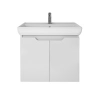 Тумба Q (D), 60 см, подвесная, 2 дверцы, белый глянец арт-99.1001 — фото 6, Тумбы под раковину