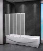 Шторка на ванну CEZARES арт-RELAX-V-5-120/140-P-Bi-L — фото 1, Складные шторки для ванной