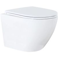 Унитаз Azario Navio подвесной Белый с сиденьем Микролифт арт-AZ-0074 — фото 1, Подвесные унитазы