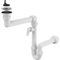 Сифон для кухонной мойки Alcaplast Белый арт-A870P-DN40 — фото 1, Сифоны для кухонной мойки