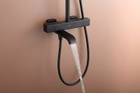 Товар: Душевая система Raglo с термостатом Черная матовая арт-R22.26.06 - фото 8 Душевая система Raglo с термостатом Черная матовая арт-R22.26.06 — фото 8, Душевые стойки