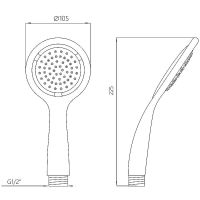 Товар: Ручной душ Melodia della vita Standard Хром арт-MKP20533 - фото 4 Ручной душ Melodia della vita Standard Хром арт-MKP20533 — фото 4, Лейки для душа
