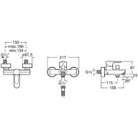Смеситель для ванны Roca L20 Хром арт-5A0209C0M — фото 2, Смеситель для ванны