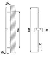 Товар: Душевая штанга CEZARES арт-CZR-B-SDQ-NOP - фото 2 Душевая штанга CEZARES арт-CZR-B-SDQ-NOP — фото 2, Штанги для душа