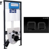 Инсталляция Bettoserb Sava Fix Slim для унитаза с Черной матовой клавишей смыва арт-SET40006471 — фото 1, Инсталляции для унитазов