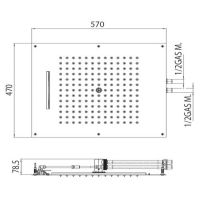 Верхний душ Bossini Dream 2 Черный матовый арт-H38925.073 — фото 2, Верхние души