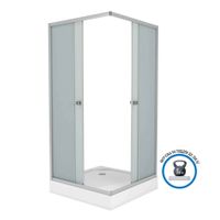 Душевой уголок Niagara Eco NG-008-14Q (80х80х195) низкий поддон(13см),стекло матовое,2 места арт-_0081422Q — фото 1, Квадратные душевые уголки