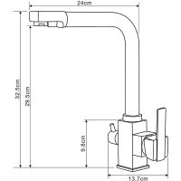 Смеситель для кухни Melodia della vita Perfetto Хром арт-MDV30201 — фото 2, Смесители для кухни