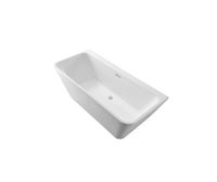 Ванна акриловая, пристенная, AQUATEK ЭЛЕГИЯ 1700 * 750 * 580 , В комплекте со сливом и н арт-AQ-113775Wt — фото 3, Акриловые ванны