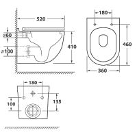 Унитаз Owl 1975 Eld Cirkel-H подвесной с сиденьем Микролифт арт-TOWLT190101 — фото 5, Подвесные унитазы