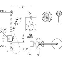 Товар: Душевая система Laguraty Хром арт-2159 - фото 6 Душевая система Laguraty Хром арт-2159 — фото 6, Встраиваемые душевые комплекты