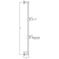 Душевая штанга Haiba Хром арт-HB8009 — фото 2, Штанги для душа