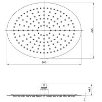 Верхний душ Lemark Полированная сталь арт-LM9484S — фото 2, Верхние души