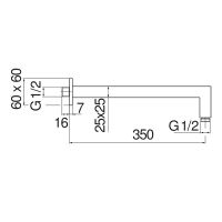 Кронштейн для верхнего душа Nobili Хром арт-AD138/24CR — фото 2, Кронштейны для верхнего душа
