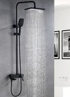 Душевая система Rose R27H Черная матовая арт-R2736H — фото 5, Душевые стойки