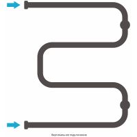 Водяной полотенцесушитель Сунержа Ш-образный 600x500 Хром арт-00-0014-6050 — фото 3, Водяные полотенцесушители