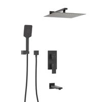 Встраиваемый комплект для ванны с верхней насадкой, лейкой и изливом арт-A172071 — фото 3, Встраиваемые душевые комплекты