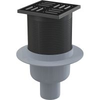 Душевой трап Alcaplast с Черной матовой решеткой арт-APV32BLACK — фото 1, Трапы для душа