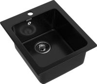GRANFEST Мойка PRACTIK 505 1-чаша 505*427мм черный арт.GF- арт-P-505 черный — фото 1, Кухонные мойки